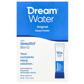 Dream Water, Polvo para Dormir, Baya Dormilona (Mezcla de Arándanos y Granada), 10 Sobres, 3 g Cada uno