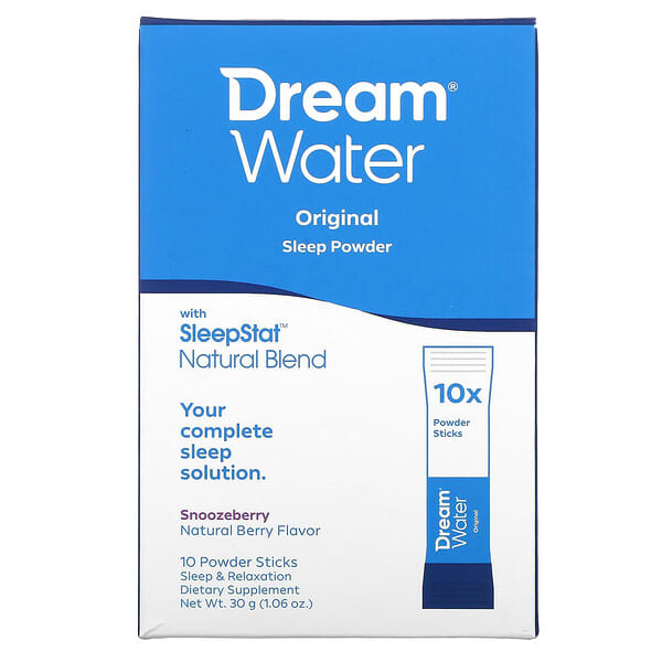 Dream Water, Sleep Powder, Snoozeberry, 10 Sticks, 3 g Each