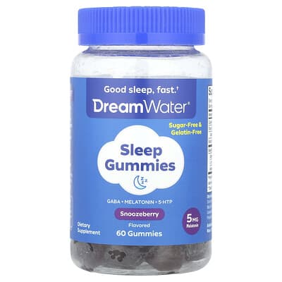 Dream Water, Sleep Aid Gummies, Snoozeberry, 60 Gummies
