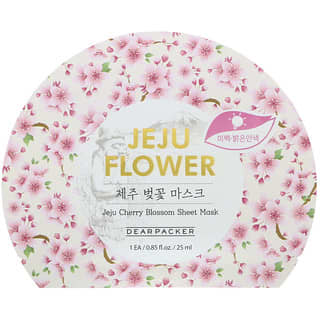 Dear Packer, Jeju Flower, Jeju Cherry Blossom Sheet Mask, 1 Sheet, 0.85 fl oz (25 ml)