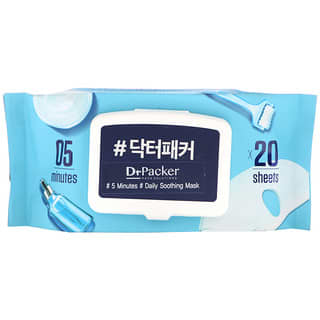 Dear Packer, 5 Minutes Daily Soothing Mask, 20 Sheets