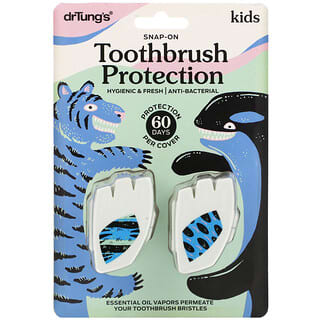 Dr. Tung's, Proteção de Escova de Dentes Snap-On para Crianças, 2 unidades