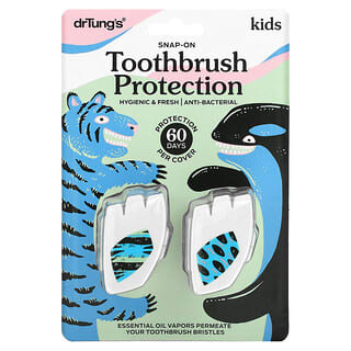 Dr. Tung's, Protección para cepillos de dientes a presión para niños, 2 unidades