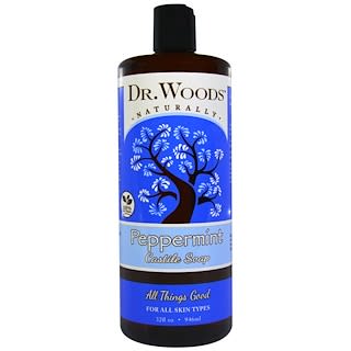 Dr. Woods, 薄荷卡斯蒂利亚液体皂，32 液量盎司（946 毫升）