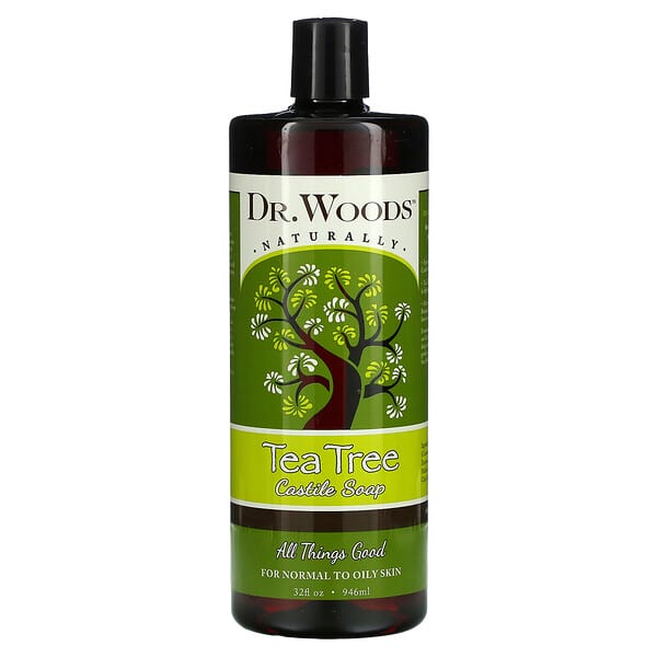 Dr. Woods, Jabón de castilla de árbol de té, 32 oz (946 ml)