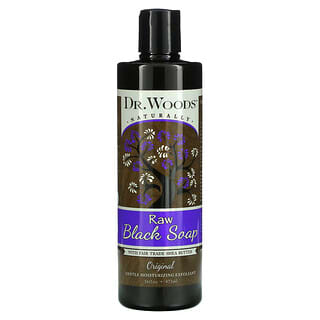Dr. Woods, 原生态黑皂液，乳木果油公平贸易，原味，16 液体盎司（473 毫升）