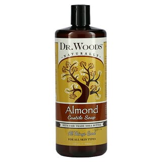 Dr. Woods, 杏仁橄欖皂，使用公平貿易乳木果油，32液量盎司（946毫升）