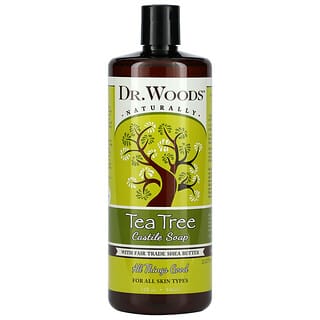 Dr. Woods, 茶树橄榄油液体皂，配有“公平贸易”乳木果油， 32 fl oz (946 ml)