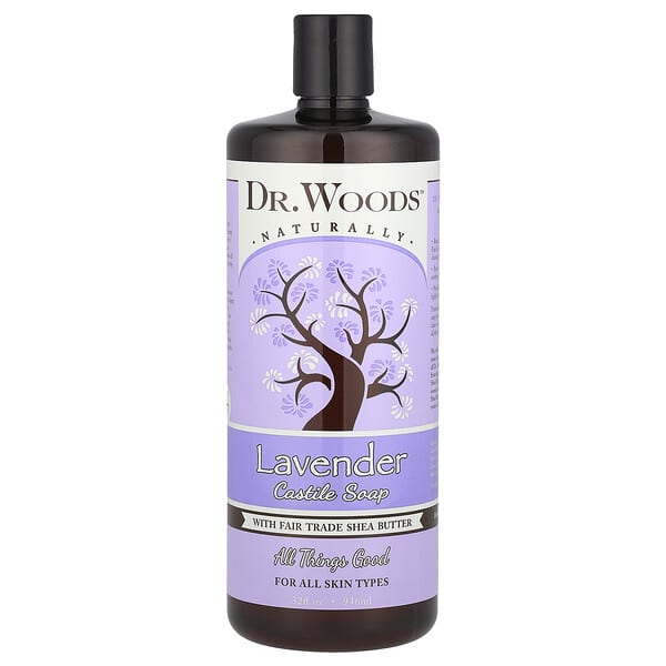 Dr. Woods, 라벤더 카스티야 비누, 공정 무역 시어버터 함유, 946ml(32fl oz)