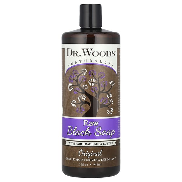 Dr. Woods, 생 블랙 비누, 공정 거래 시어버터 함유, 오리지널, 32 fl oz(946 ml)