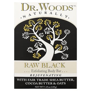 Dr. Woods, Сырое черное мыло для тела, 149 г (5,25 унции)
