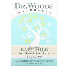 Dr. Woods, Baby Mild Bar Soap, Soothing, Unscented, 5.25 oz (149 g)