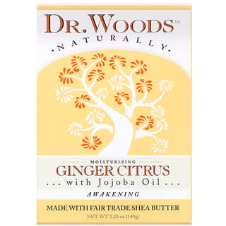Dr. Woods, Pain de savon, gingembre et agrumes, 149 g