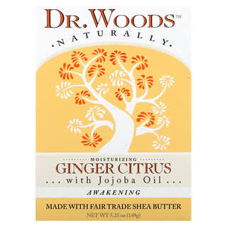 Dr. Woods, 塊皂，薑柑橘，5.25 盎司（149 克）