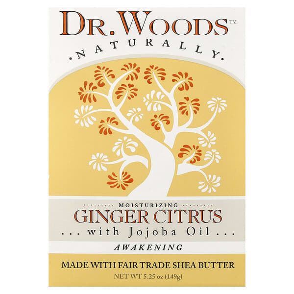 Dr. Woods, 모이스처라이징 바 비누, 진저 시트러스, 149g(5.25oz)