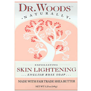 Dr. Woods, Barra de jabón English Rose, Iluminador de la piel, 149 g (5,25 oz)