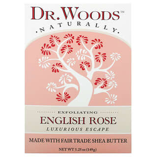 Dr. Woods, Exfoliating Bar Soap, English Rose , 5.25 oz (149 g)