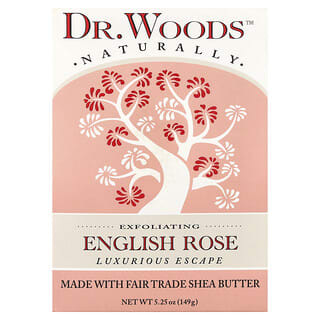 Dr. Woods, Exfoliační tyčinkové mýdlo, anglická růže , 5,25 oz (149 g)