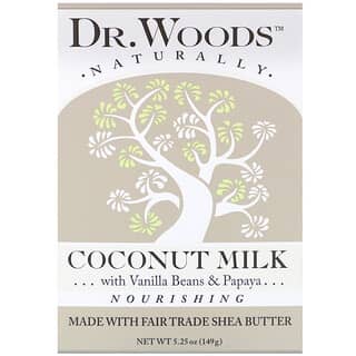 Dr. Woods, Barra de jabón, Leche de coco, 149 g (5,25 oz)