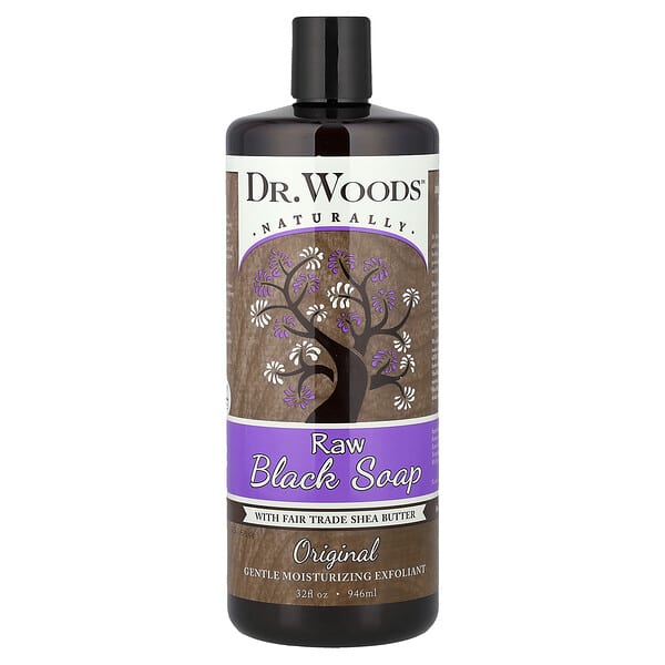 Dr. Woods, 原生黑皂，原裝，32 液量盎司（946 毫升）