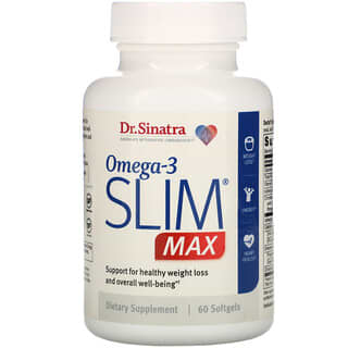 Dr. Sinatra, Omega-3 Slim MAX, 60 cápsulas blandas