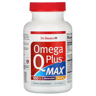 Dr. Sinatra, Omega Q Plus MAX, 60 Softgels