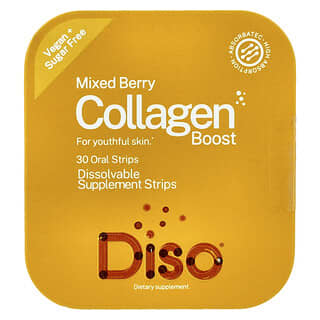 Diso‏, تعزيز الكولاجين ، خليط التوت ، 30 شريطًا فمويًا
