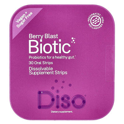 Diso, Biotic, Berry Blast, 30 Oral Strips