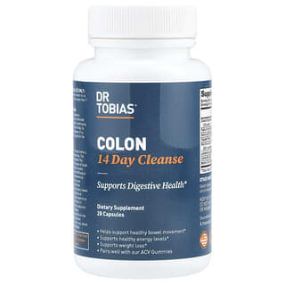 Dr. Tobias, Limpieza de colon, 14 días, 28 cápsulas