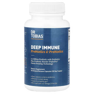 Dr. Tobias, Deep Immune, Probióticos y prebióticos, 60 cápsulas de liberación retardada