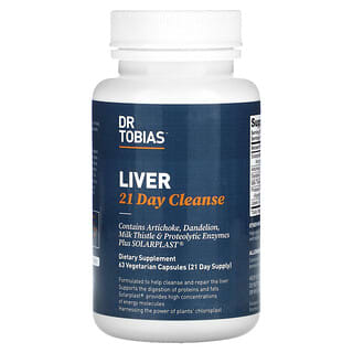 Dr. Tobias, Liver 21 Day Cleanse, 63 вегетарианские капсулы
