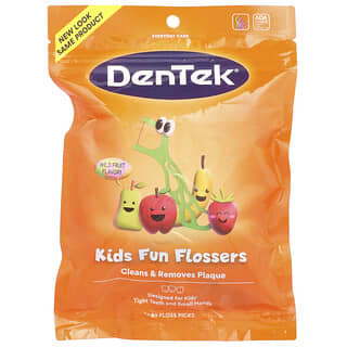 DenTek, Fio dental divertido para crianças, frutas silvestres, 90 opções de fio dental