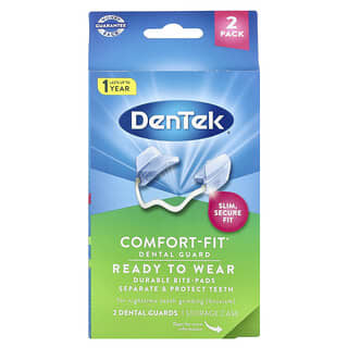 DenTek, Protector dental Comfort-Fit, 2 protectores dentales + 1 estuche de almacenamiento