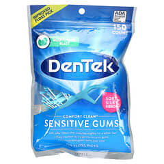 DenTek, Comfort Clean Floss, зубная нить для чувствительных десен, жидкость для полоскания рта, 150 зубной нити