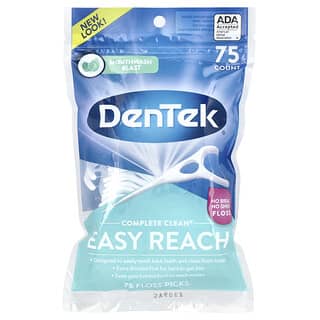 DenTek, Complete Clean，易觸及牙線棒，漱口水味，75 支