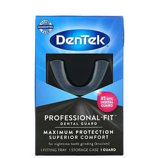 DenTek, Protector dental de ajuste profesional, 1 protector, 1 bandeja de adaptación y 1 estuche de almacenamiento