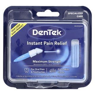 DenTek, Soulagement instantané de la douleur, Force maximale, Menthe pure, 1 trousse