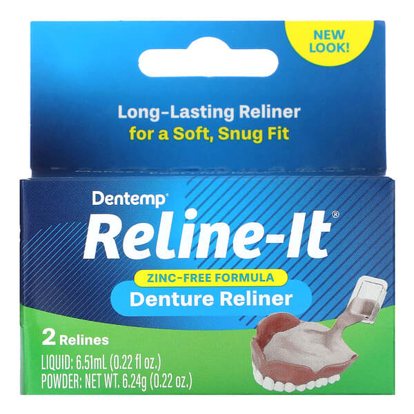 Dentemp, RelineIt, Denture Reliner, 2 Relines