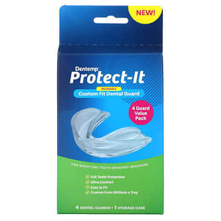 Dentemp, Protect-It, Protection dentaire personnalisée et réutilisable, 4 protections dentaires + 1 étui de rangement