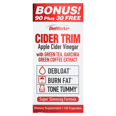 DietWorks, Apple Cider Vinegar, 90 Capsules