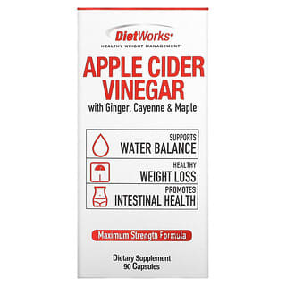DietWorks, Vinagre de sidra de manzana, 90 cápsulas
