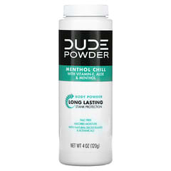 Dude Products, Powder, Body Powder, Menthol Chill, 4 oz  (120 g) (สินค้าเลิกจำหน่าย) 