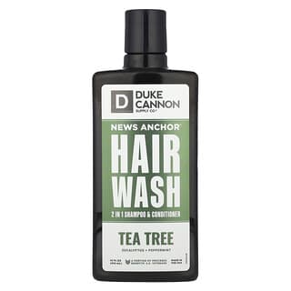 Duke Cannon Supply Co., News Shampooing et après-shampooing 2-en-1, Tea tree, Eucalyptus + Menthe poivrée, 414 ml