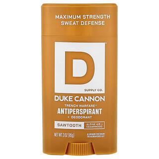 Duke Cannon Supply Co., Trench Warfare®, Antitranspirante y desodorante, Diente de sierra, Aire alpino y madera de cedro, 85 g (3 oz)