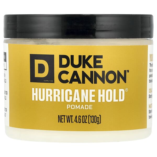 Duke Cannon Supply Co., Hurricane Hold® 포마드, 맥시멈 홀드, 윤기 없음, 130g(4.6oz)