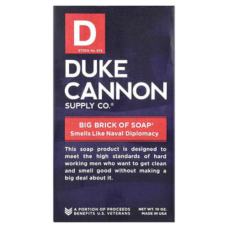 Duke Cannon Supply Co., ビッグブリックオブバーソープ®、ナバルディプロマシーのような香り、10オンス