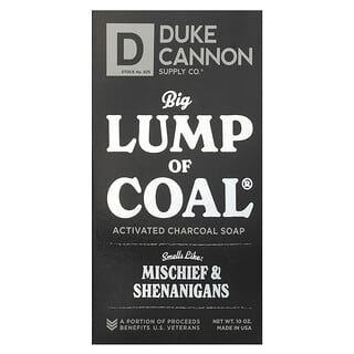 Duke Cannon Supply Co., Big Lump of Coal®, Activated Charcoal Bar Soap, 1 Bar, 10 oz