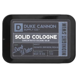 Duke Cannon Supply Co., Solid Cologne, Midnight Swim, темная вода, 1,5 унции