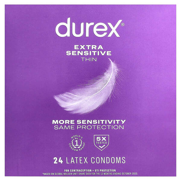 Durex, 超敏感薄型，常規規格，24 只乳膠安心套