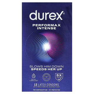 Durex, Performax Intense, Regular Fit, 12 Latex Condoms
